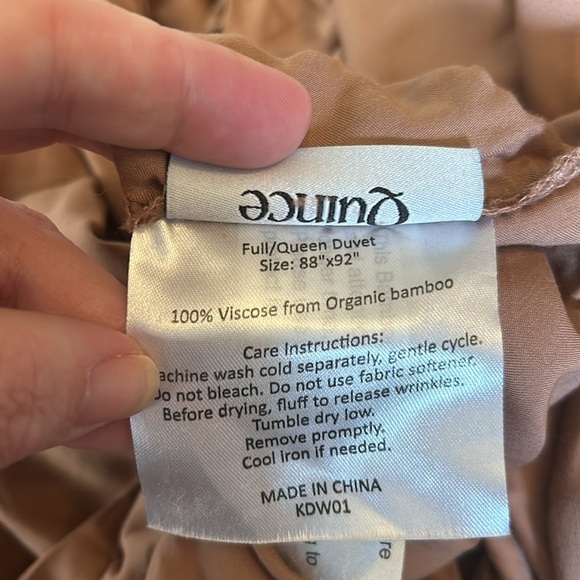 Quince Bamboo Duvet Cover Color:Clay Full/queen - Picture 9 of 9